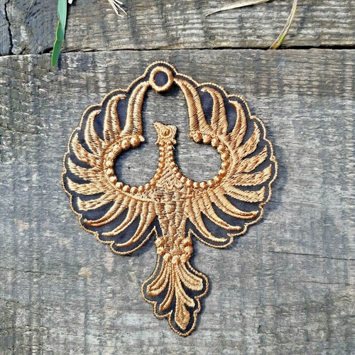 Phoenix Mythical Amulet Bird Sew-On Embroidered Patch - Picture 4 of 5
