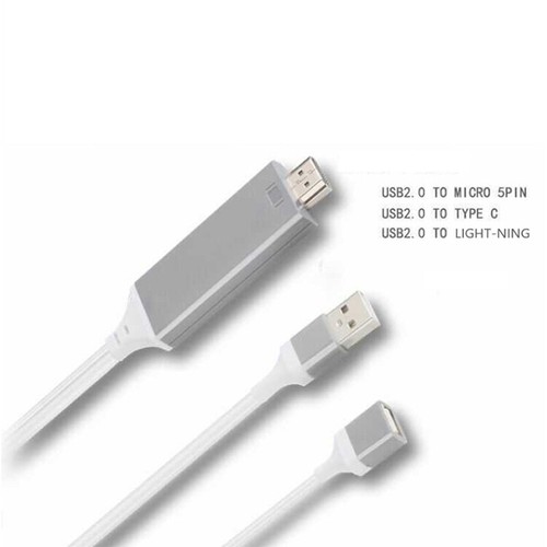 1080P HDMI Mirroring Cable Phone to TV HDTV Adapter For iPhone iPad Andro" - Picture 11 of 15