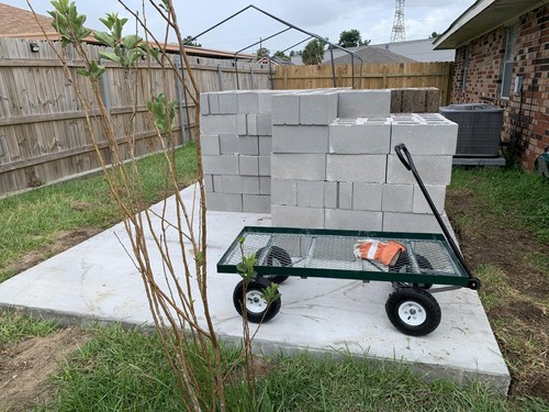 Garden Lawn Steel Cart Wagon 1000 lb. Capacity Mesh Deck Utility Outdoor Steel - Picture 7 of 10