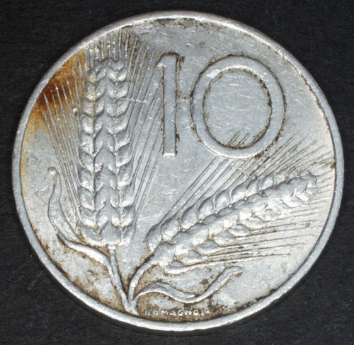 1953 Italy 10 Lire KM# 93 - Picture 2 of 2
