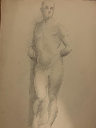 X5 Early 20th Century - 1940’s Male Nude Graphite Studies By Farrell ~ Grant Era - Picture 4 of 6