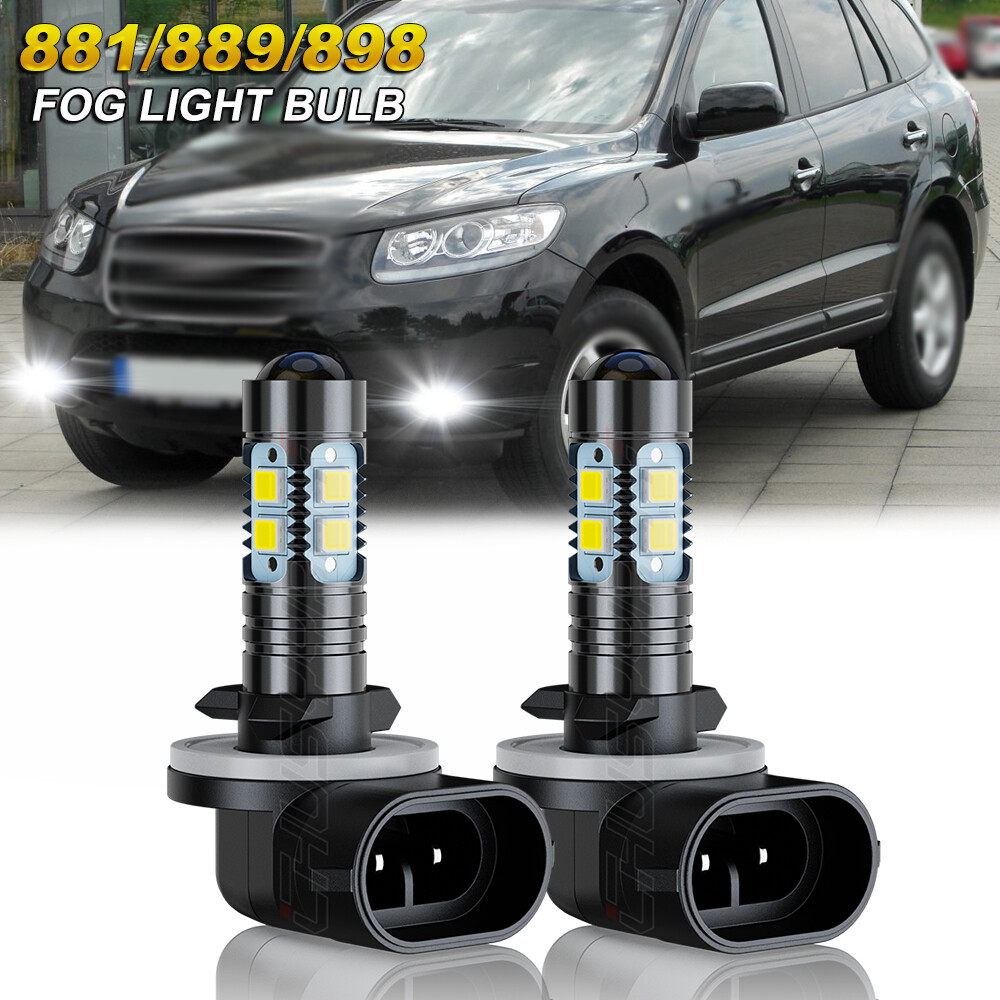 For Hyundai Santa Fe 2007-2012 881 LED Fog Light Bulbs White High