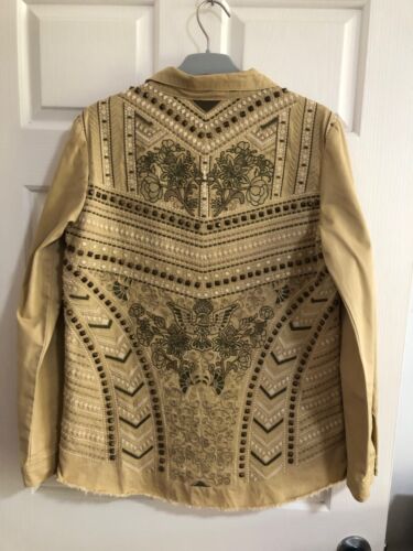 Spell & The Gypsy Collective 100% Cotton Taupe Wanderer Panther Jacket Size M 🌻