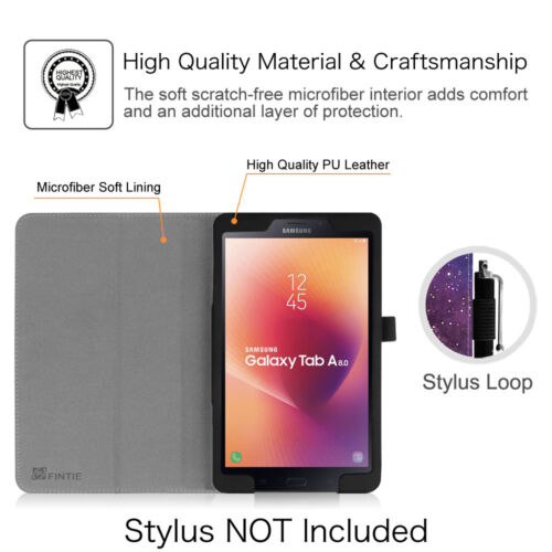 For Samsung Galaxy Tab A 8.0 SM-T387 2018 / SM-T380 2017 Tablet Folio Case Cover - Picture 7 of 35