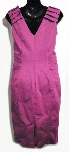 Portmans Midi Sheath Fuchsia Dress Size 8 + Free Earrings - Picture 3 of 6