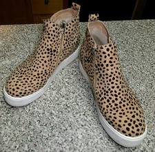 Leopard Print SODA Pull On Side Zip High Top ...