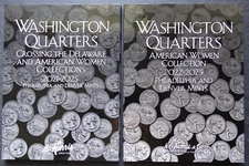 Set of 2 He Harris Delaware American Women Quarters Coin Folder 2021-2025 Book
