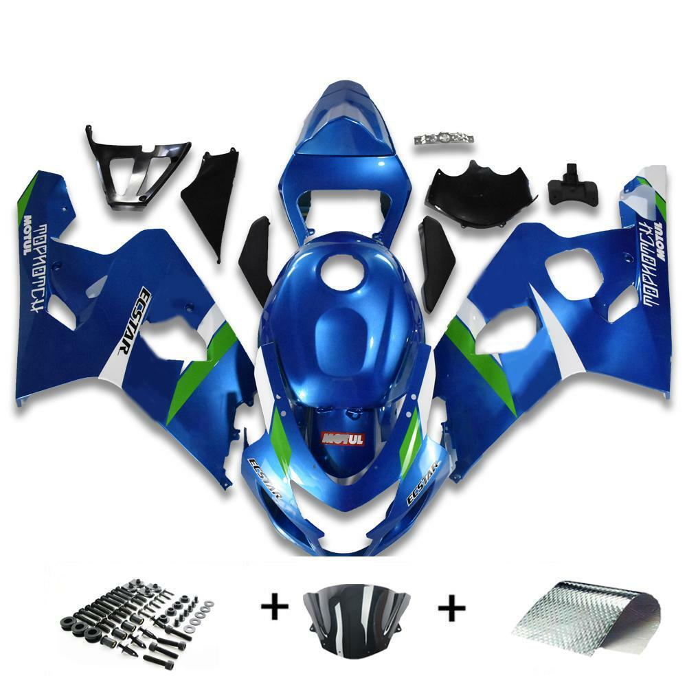CC Injection Plastic Blue Fairing Fit for Suzuki 2004 2005 GSXR 600 750 a093 item image