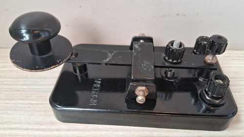 Vintage Morse Telegraph Key TRENING FEP Bakelit Rosyjski Radziecki 1988 - Zdjęcie 5 z 13