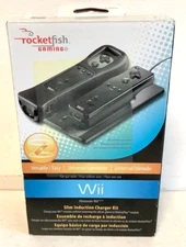 Rocketfish RF-GWII1121 Wii Slim Induction Charger Kit Remote Dock Black