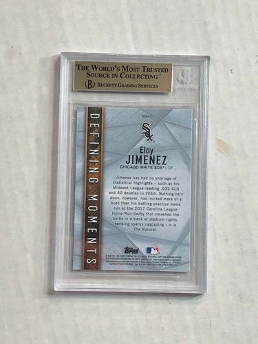 ELOY JIMENEZ 2017 Bowman Chrome Defining Moments RC INSERT! BGS GEM MINT 9.5! - Picture 3 of 3
