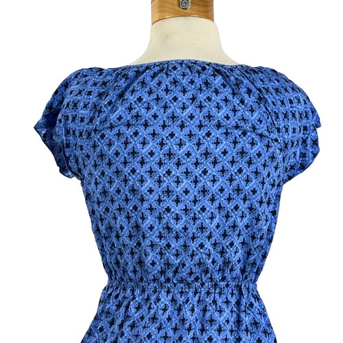 Old Navy Women's Blue Paisley Round Neck Sleeveless Sheath Dress Size Small - Picture 4 of 24