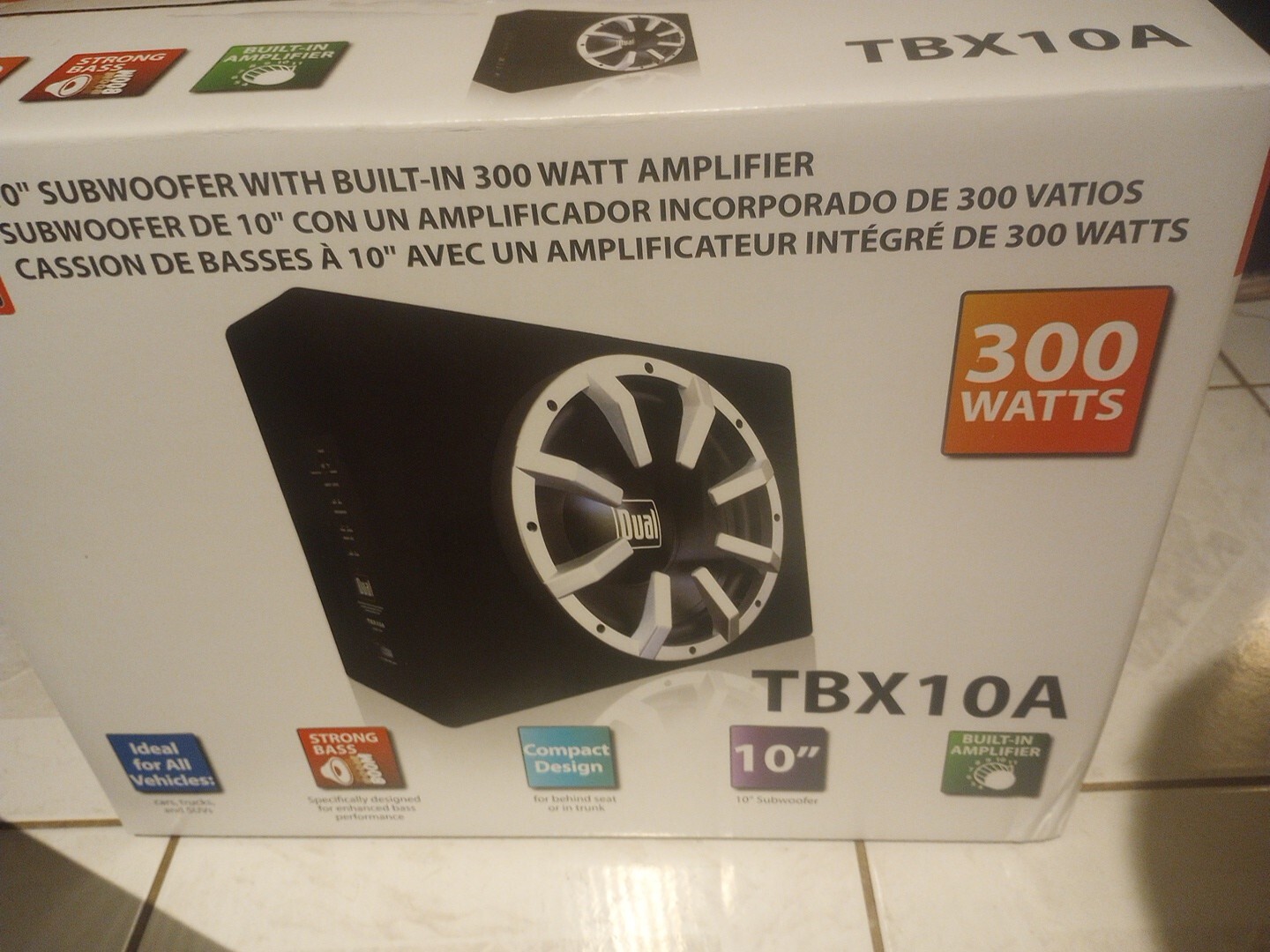 Dual Electronics TBX10A 10 inch High Performance Powered Subwoofer and