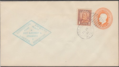 Canadian Semi Official Cover #CL48 Fort McMurray To Athabasca Feb.23,1931 - Picture 2 of 2