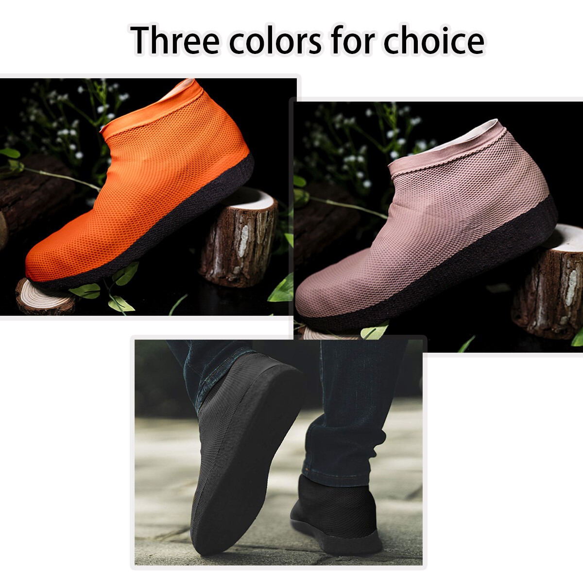 orange shoe covers