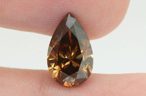 Brown Pear Shape Diamond Real Natural Fancy Color SI1 Loose Certified 3.51 Carat - Picture 10 of 10