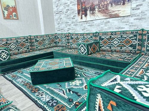 U-förmige, Orientalisches Sofa, Orientalische Sitzecke, Arabische Ecke Majlis - Picture 4 of 13