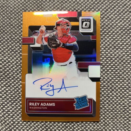 2022 Donruss Optic Rated Rookies Signatures Orange #RRS-RA Riley Adams 052/100