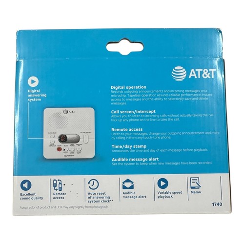 AT&T 1740 Cyfrowy system sekretarki 60 minut Czas nagrywania / data znaczek - Zdjęcie 2 z 5
