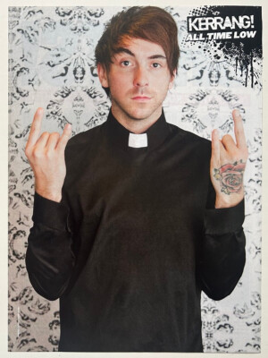 ALEX GASKARTH - 2013 Full page UK magazine poster ALL TIME LOW
