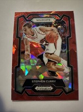 2024 Panini Prizm Draft Picks - Red Cracked Ice Prizm #77 Stephen Curry