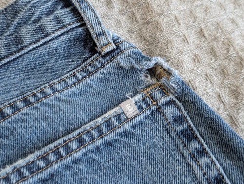 Everlane Jeans Women 23 Long Fits 24x28 Blue The 90's Way High Straight Button - Picture 5 of 13