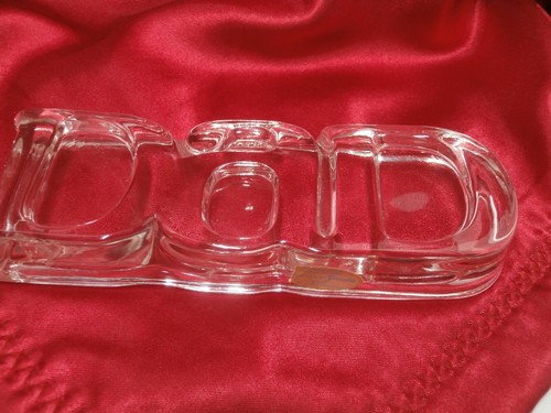 Avon Fostoria Dad's Pride & Joy Picture Frame / Paperweight - s4d - Picture 2 of 4