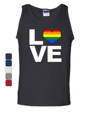Make Love Gay Pride LGBTQ Rainbow Tank Top Equal Rights Tolerance