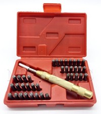 38PC LETTER NUMBER STAMPING STAMP TOOL SET KIT AUTOMATIC METAL PUNCH