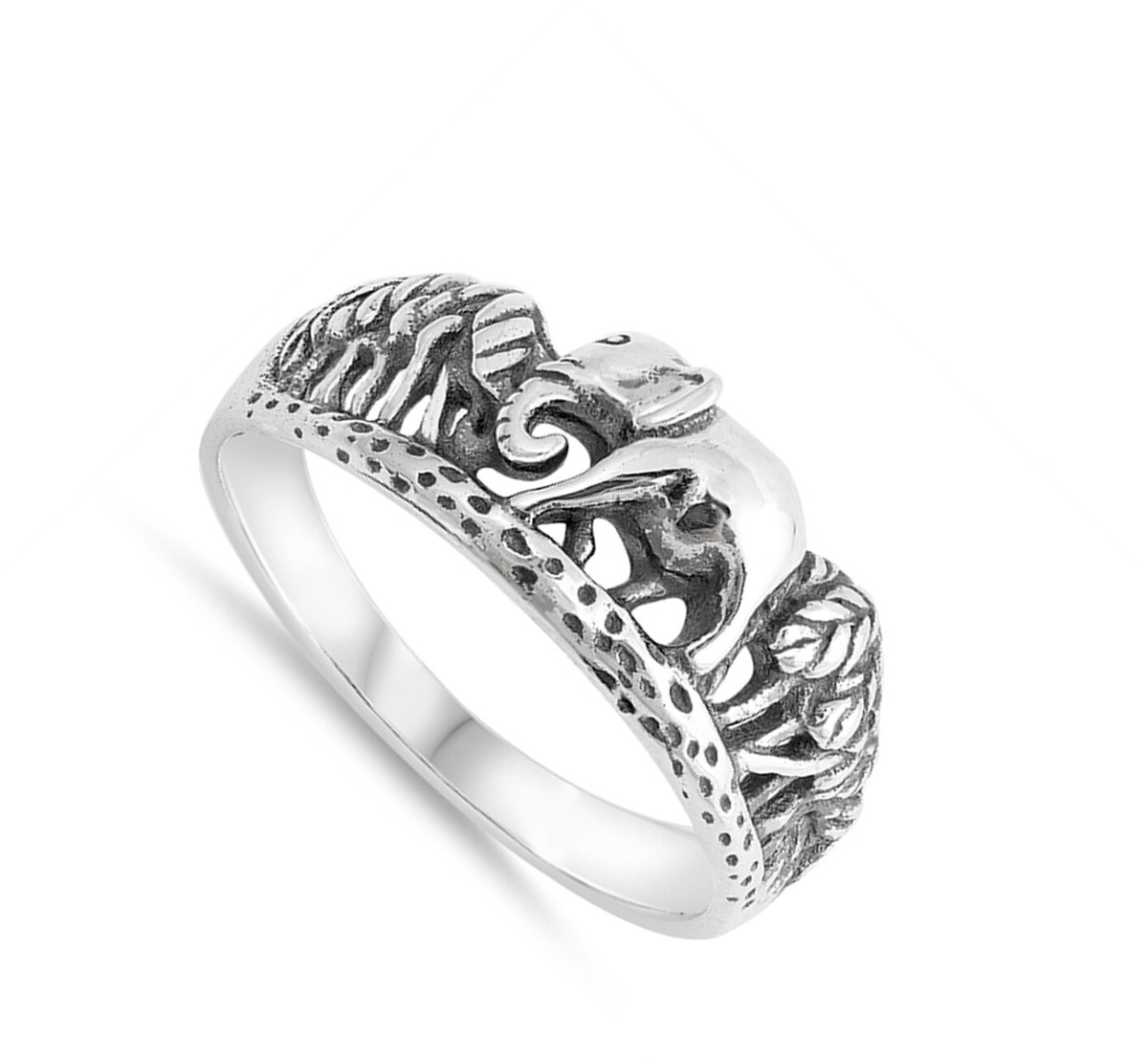 Elephant Tree Jungle Animal Nature Ring New .925 Sterling