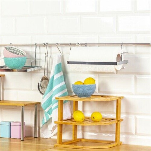 3-Tier Bamboo Wooden Corner Shelf/Rack/Organizer/Storage/Deco Kitchen/Bathroom - Picture 3 of 9