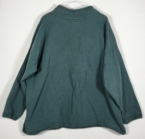 Sudadera Vintage Años 90 Colección Gloria Desteñida Verde Cuello Alto Algodón 2XL - Imagen 8 de 8