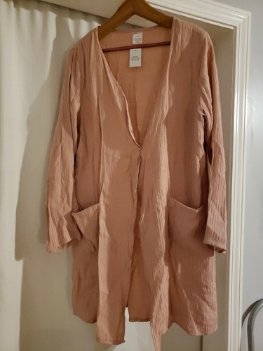 Womens Lounge Cardigan Top Large Pink & Bottoms XL~Cracker Barrel   - Picture 1 of 7