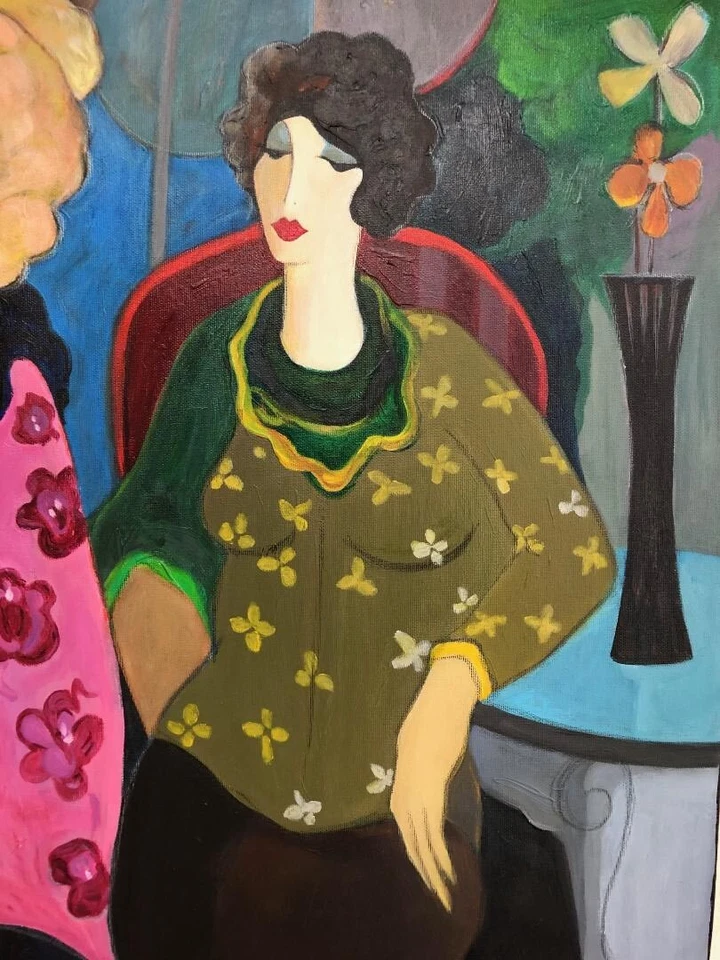 TARKAY "DISFRUTANDO DEL MOMENTO" ORIGINAL FIRMADO A MANO ÓLEO SOBRE LIENZO - ¡ARTE NUEVO! Foto 4 de 4