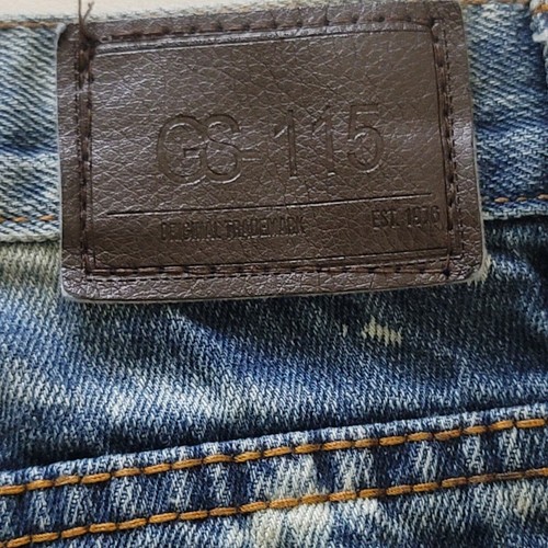 GS-115 Boys Jeans Size 14 Acid Wash Distressed Straight Grunge - Picture 5 of 9