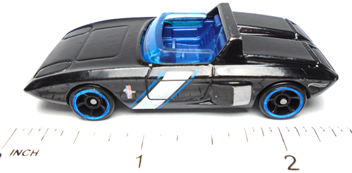 2009 HOT WHEELS '62 FORD MUSTANG CONCEPT BLACK 2 1/2" DIECAST CAR W BLUE & WHITE - Picture 5 of 6