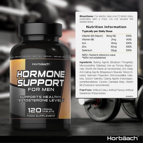 Testosterone Booster Pills Men MALE HORMONE SUPPORT Testosteron Muscle Growth - Picture 3 of 11