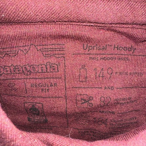 Patagonia Hoodie Womens Small Red Crop Sweatshirt Sweater Fitz Roy Bear Uprisal - Picture 2 of 8