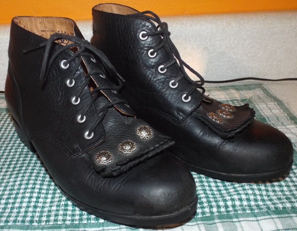 Ariat Black Leather Boots Classic Style Womens Size 7 Ariat Black Mid-Calf Boots for Women for sale | eBay main image 4