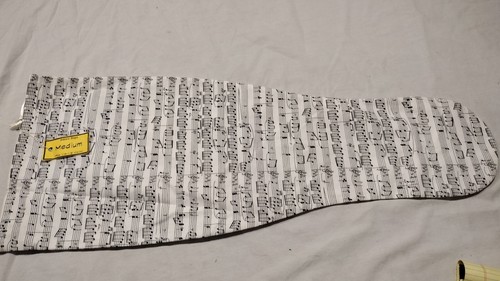 Medium 1/4 - 1/2 Violin Dust Cover Bag By Baba NWT White With Musical Notes - Picture 1 of 2