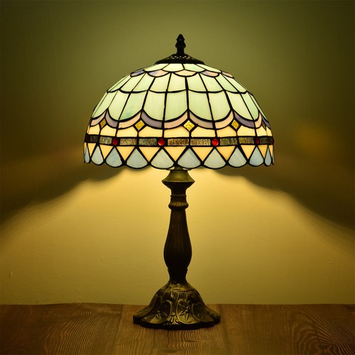 Tiffany Style Table Lamps Handcrafted Stained Glass Art Light Bedside Desk Lamps - Bild 51 von 124
