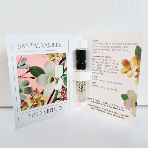The 7 Virtues Santal Vanille Eau De Parfum mini Spray Fragrance, 1.7ml Brand New - Picture 4 of 4