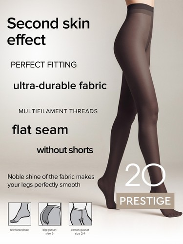 Conte Prestige 20 DEN – klassische Strumpfhose Seidenoptik transparent bis Taille - Bild 55 von 61