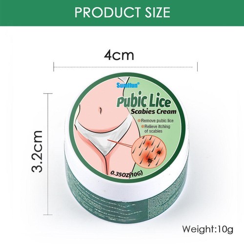 Pubic Lice Scabies Cream Antibacterial Lice Removal Ointment Antimite 9CJ7 - Imagen 9 de 9