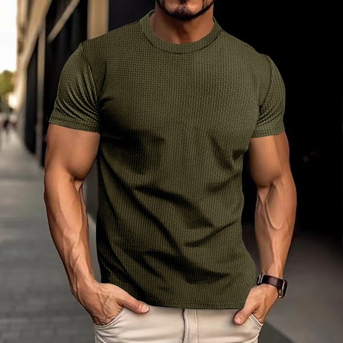 Neu Herren Kurzarm T-Shirt Atmungsaktiv Slim Fit Oberteil Herren Sport T-Shirt - Bild 27 von 29