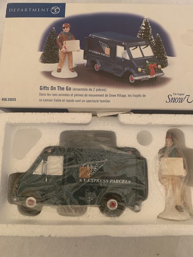 DEPT 56 SNOW VILLAGE "SANTA''S LITTLE HELPERS" & GIFTS ON THE GO - Picture 3 of 3
