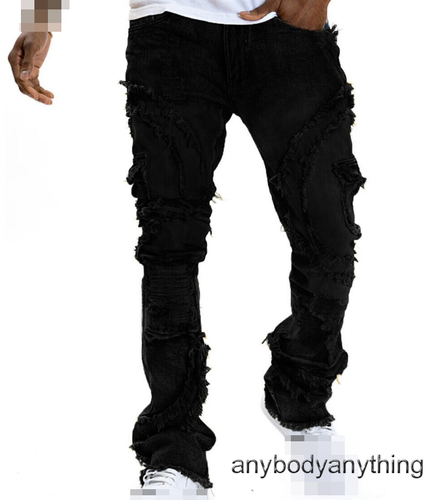 Mens Ripped Distressed Skinny Jeans Denim Pants Casual Stretch Slim Fit Trousers - Bild 7 von 26