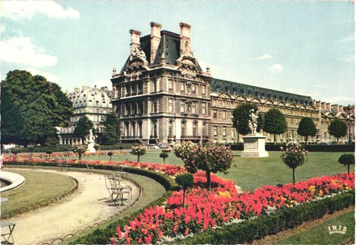 Paris Frankreich Tuilerien Garten Der Louvre Postkarte