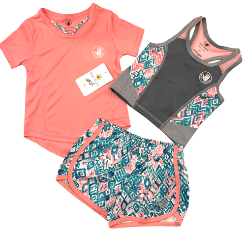Body Glove Girl’s Active 3 Piece Shorts & Tops Set Size 2T NWT - Picture 2 of 18