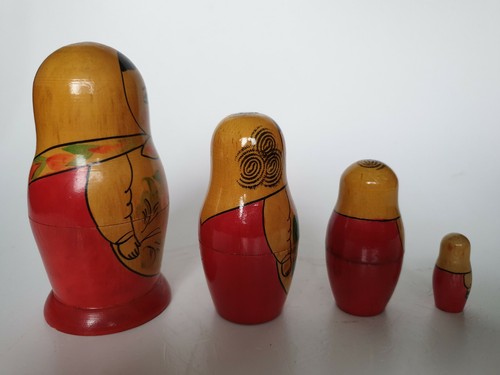 echte USSR Holzpuppe, 4 Größen Matroschka, Matrjoschka - Bild 4 von 10
